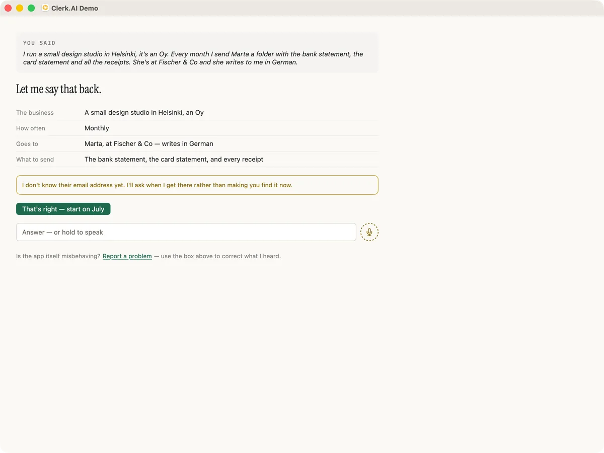 Placeholder screenshot, to be replaced with Mind My Money's own screen for this step.